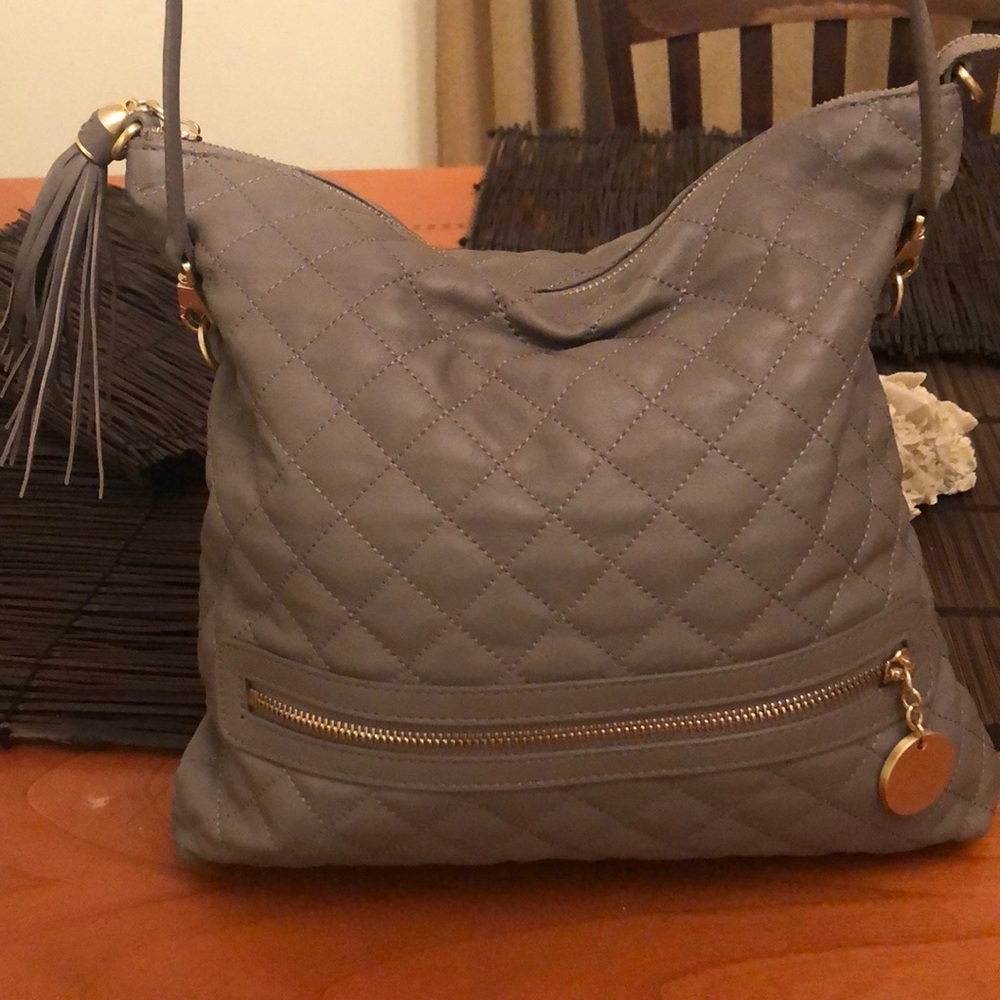 Blue illusion grey purse